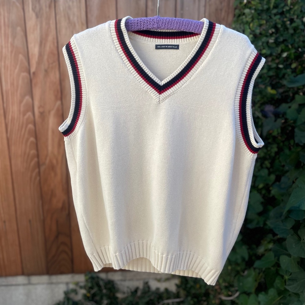 Brandy Melville Knit Striped Sweater Vest
